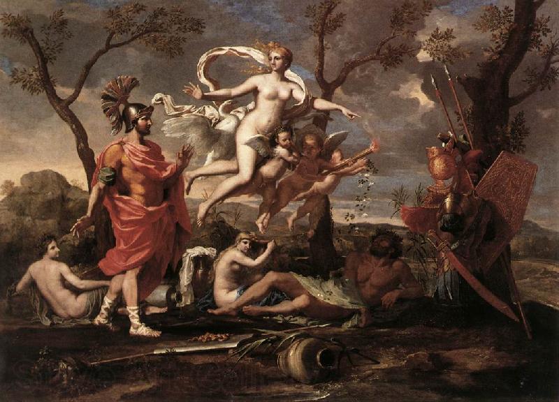 Nicolas Poussin Venus Presenting Arms to Aeneas France oil painting art